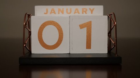 Time lapse of a full calendar year, done by swapping real wood blocks.  No days of the week are shown, making the clip work for any year! Filmed in full 4K at 3860x2140.