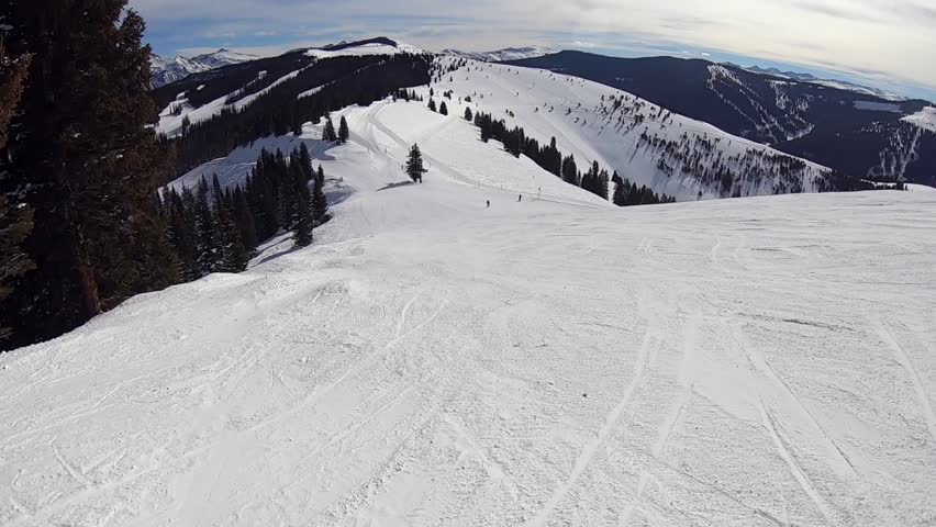 skiing in Colorado with first person view