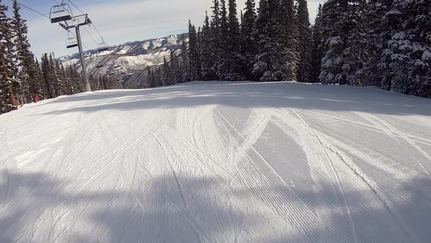 skiing in Colorado with first person view
