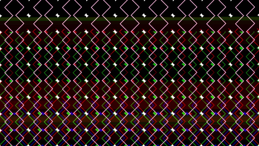 grid pattern of abstract moving square shapes, lights and form