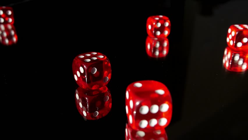 rolling red casino dice on glass Stock Footage Video (100% Royalty-free)  1025293016 | Shutterstock