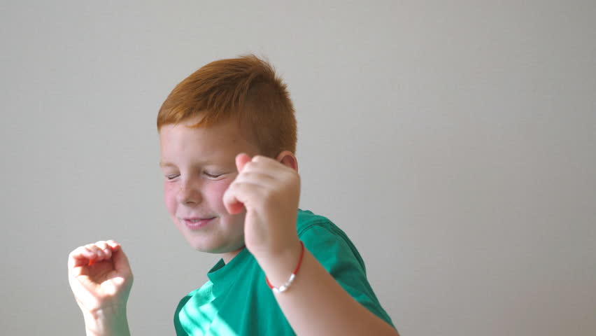 Handsome Cute Kid Dancing With Stock Footage Video 100 Royalty Free 1025302346 Shutterstock