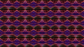 psychedelic grid pattern of abstract moving shapes lights and form