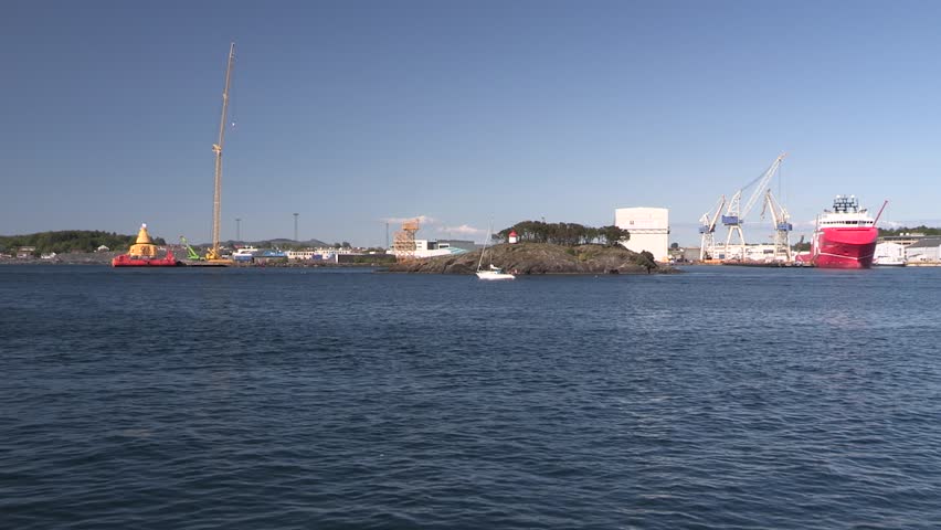Harbour of Stavanger in Norway. Europe.