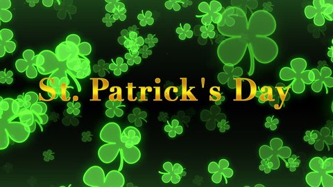 St Day Flying Clover Leaves Background Stock Footage Video (100% ...