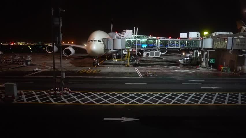 traffic at night airport