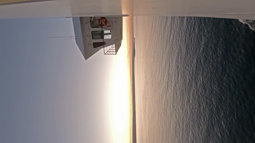 Irish ferry leaving Cherbourgh in France to Dublin harbour - Ireland.