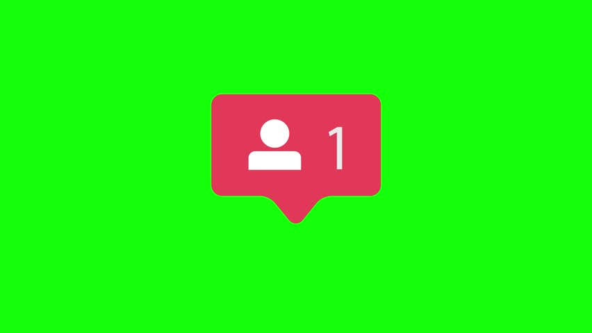 Follower Icon On Green Chroma Key Background. Followers Counting for Social Media 1-500k. 4K video. Royalty-Free Stock Footage #1025382131