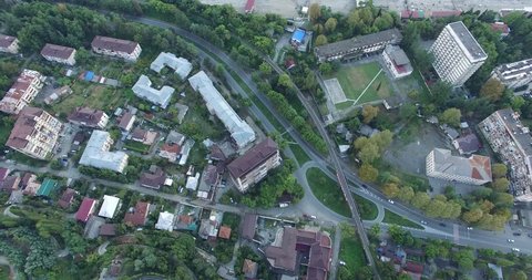 aerial view of the urban landscape of the resort town. Sukhumi, Abkhazia
