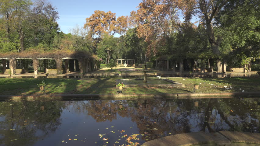 Maria Luisa park, near to Plaza de Espana Seville - October 2018: Seville, Spain