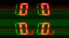 collection of numbers made from led clock digits made into a counting sequence with overlayed glitch and distortion - Powered by Shutterstock - Get 15% off with code: PIKWIZARD15