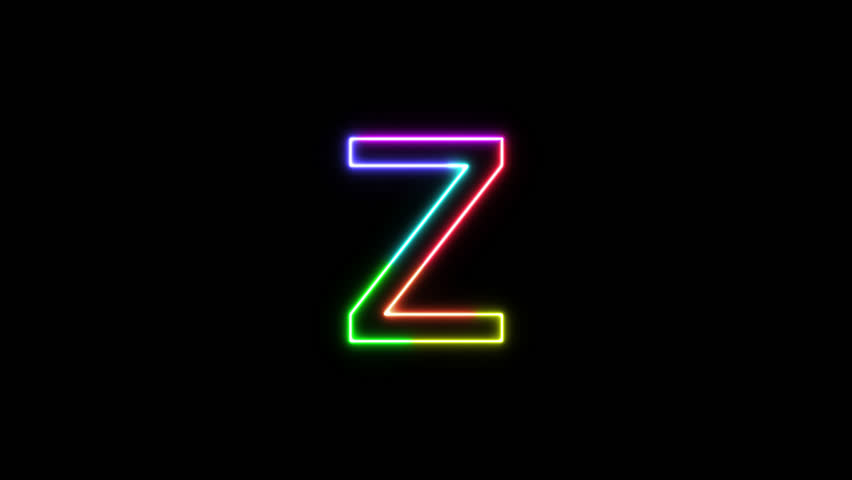 Letter Z Outline Neon Stock Footage Video 100 Royalty Free