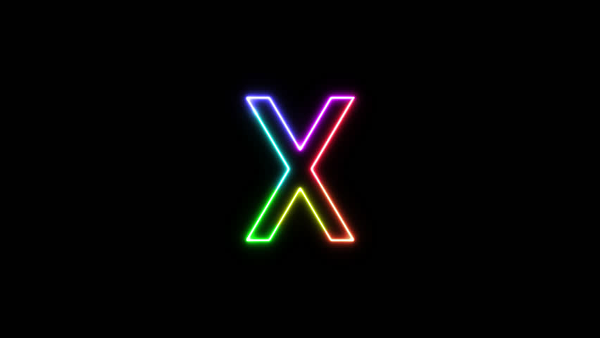 letter x outline neon stock footage video 100 royalty free