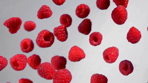 Raspberry Pattern Blue Background Top View Stock Photo 1923514139 ...