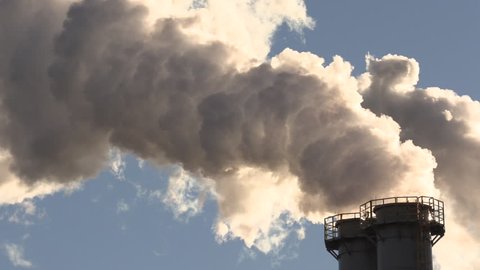 Industrial emissions of greenhouse gases into the atmosphere global warming