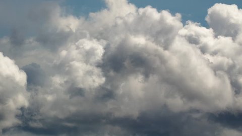 Cinematic motion timelapse of clouds detail