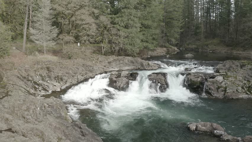 Lucia Falls located on the Lewis River in Washington State