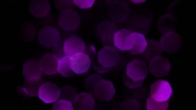 Violet Merry Christmas magical bokeh lights background. Full HD video for the
