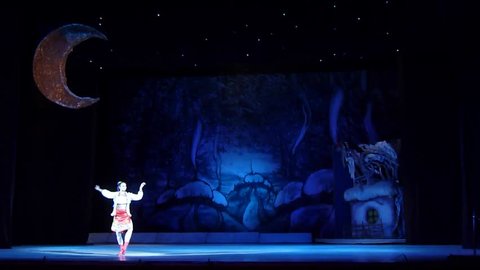 DNiPRO, UKRAINE - JANUARY 7, 2018: Night before Christmas ballet  performed by members of the Dnipro Opera and Ballet Theatre 