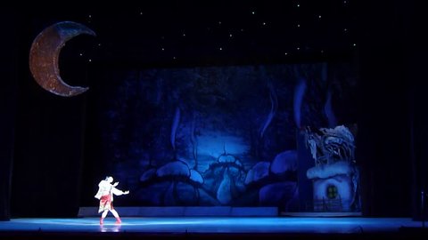 DNiPRO, UKRAINE - JANUARY 7, 2018: Night before Christmas ballet  performed by members of the Dnipro Opera and Ballet Theatre 