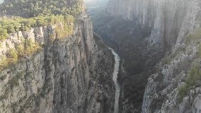 aerial national park view of the antalya tazi canyon