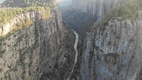 aerial national park view of the antalya tazi canyon