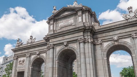 Hyperlapse Puerta de Alcala, Madrid, Spain