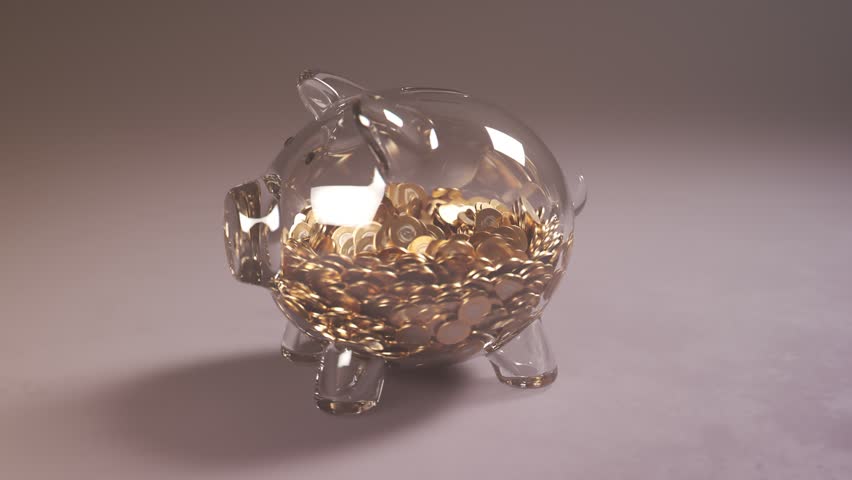 glass piggy bank