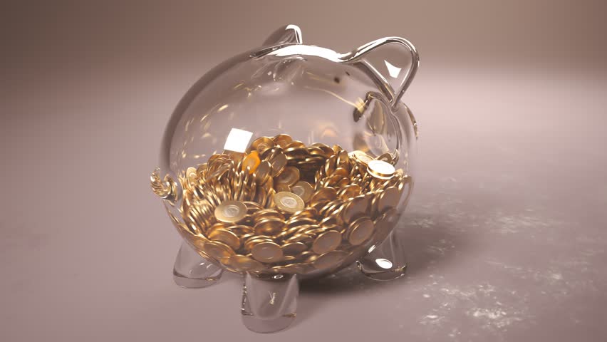 glass piggy bank