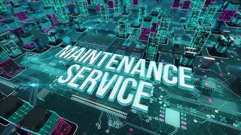Maintenance service with digital technology concept