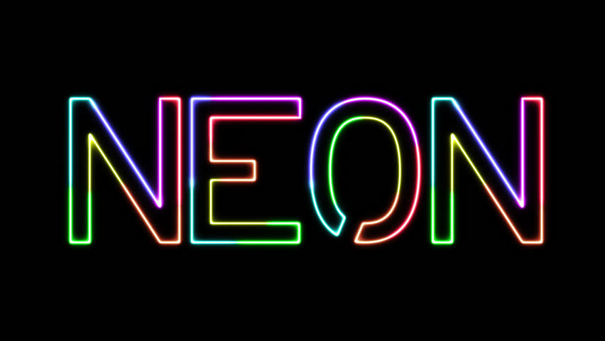 Neon - Seven Glowing Colors Stock Footage Video (100% Royalty-free ...