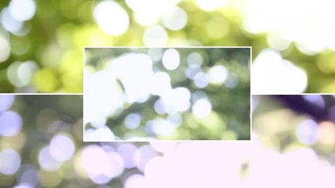 Nature bokeh, defocus background, beautiful sunny shining with tree green leaves, summer day, beautiful abstract video collage for footage mantage. #FHD