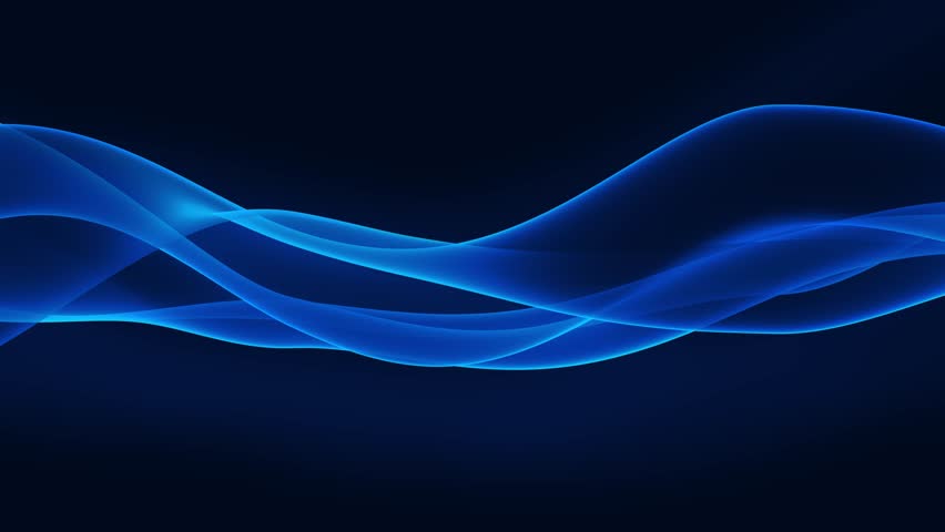 Looped animation. Abstract wavy background in dark blue color with smooth wave. Modern colorful wallpaper. 3d rendering. Royalty-Free Stock Footage #1025539673