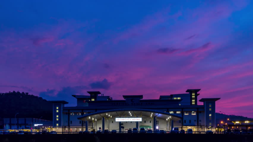 Hospital Kuala Krai Night To Day Timelapse