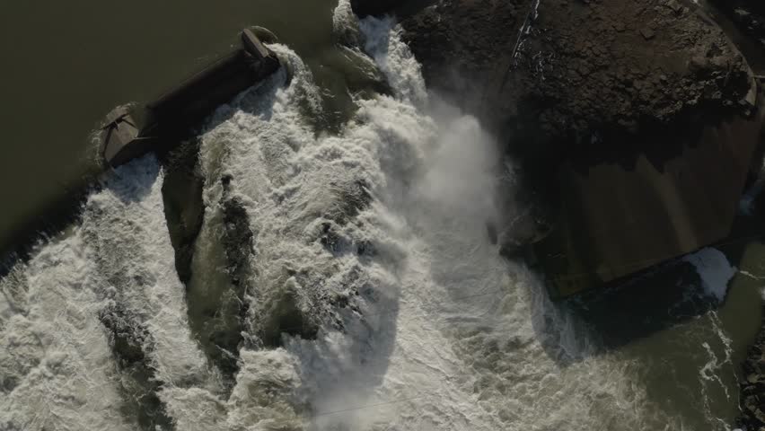 Willamette Falls located in Oregon City Oregon on the Willamette River