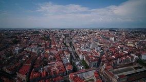 Aerial Portugal Porto June 2018 Sunny Day 15mm Wide Angle 4K.
Aerial video of downtown Porto in Portugal on a beautiful sunny day with a wide angle lens.