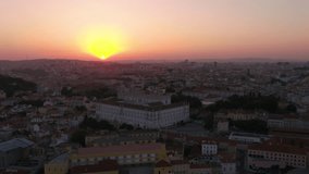 Aerial Portugal Lisbon June 2018 Sunset 30mm 4K.
Aerial video of downtown Lisbon in Portugal at sunset.