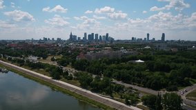 Aerial Poland Warsaw June 2018 Sunny Day 30mm 4K.
Aerial video of downtown Warsaw in Poland on beautiful sunny day.
