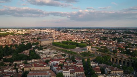 Aerial France Montpellier August 2018 Sunny Day 30mm 4K 
Aerial video of downtown Montpellier in France on a sunny day.