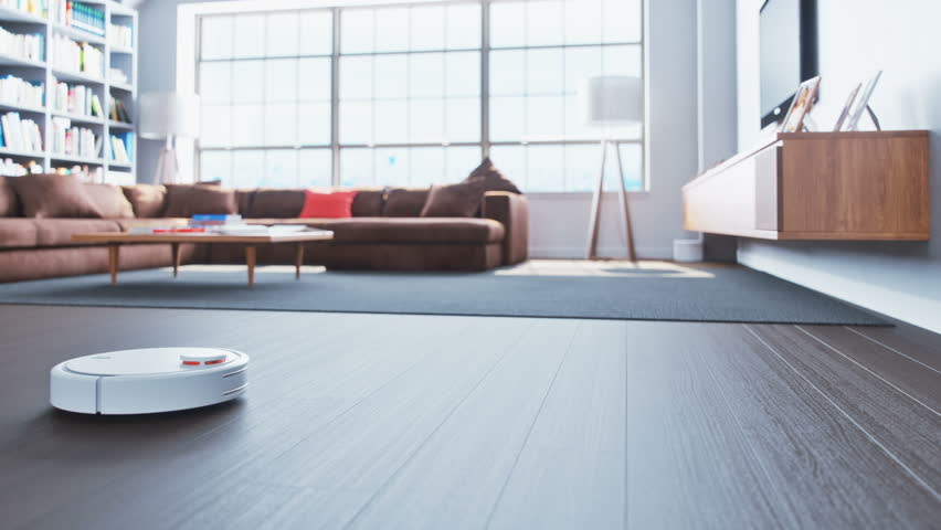 Robot Vacuum Cleaner In A Modern Living Room
 | Shutterstock HD Video #1025591870