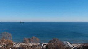 Winter sunny day in the sea garden of Varna city. The sea side capitol of Bulgaria.