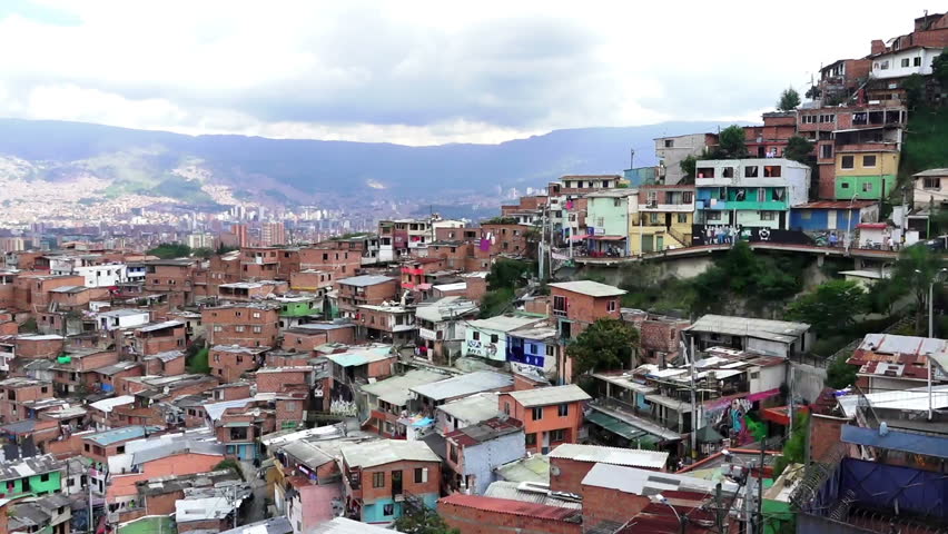 favela slum bogota district carrera 7 Stock Footage Video (100% Royalty ...