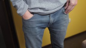 man shows turns empty pockets bankrupt no money. poverty Finance business bankruptcy concept. a man in jeans looking for money in his pockets. crisis of getting into debt. lifestyle problems and - Powered by Shutterstock - Get 15% off with code: PIKWIZARD15