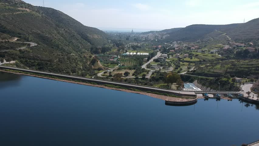 Full dam aerial view
