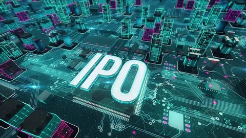 IPO with digital technology concept