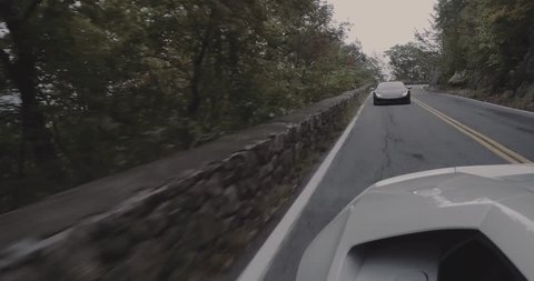 Paramus,NJ - 2/17/19 - Lamborghini mountain drive with Huracan in view. 