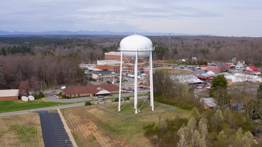 Water tower in a small town in north Georgia, US.