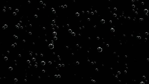 Realistic appearance of champagne bubbles on a black background.4k splash bubbles,float quicksilver mercury blisters,underwater drop transpiration,soda boiling,gases liquids water,beverages soft