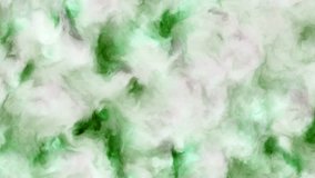 Loopable 4k video of milky white green clouds in a nebula in space, slowly moving, forming and dissolving, 4k, 3840p, 24fps