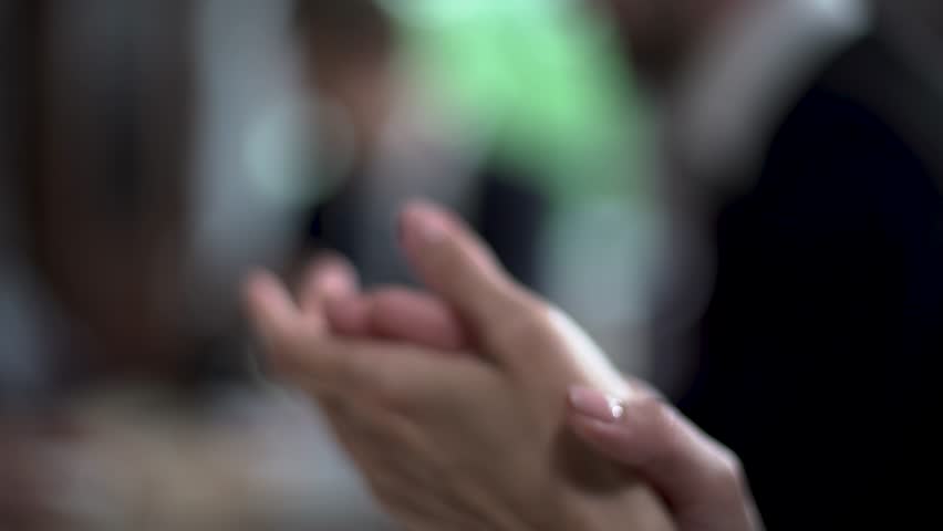 Business People Hands Applausing After Succesful Business Conference. Selective Focus On Nice Woman Hands. | Shutterstock HD Video #1025746259
